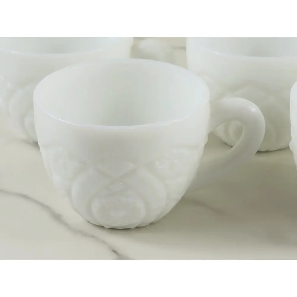 The Concord Milk Glass Punch Mug Cups 2 3/4